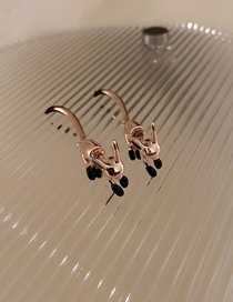 Fashion Gold Color Metal Fox Silver Pin Stud Earrings