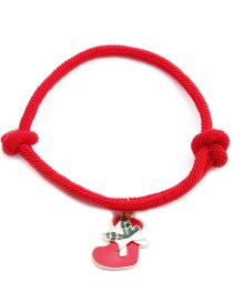 Fashion Christmas Socks-2 Christmas Alloy Santa Socks Red String Bracelet