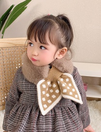 Fashion Cappadocia 6 Months-8 Years Old Children's Polka Dot Warm Plush Collar (about 6 Months-8 Years Old)