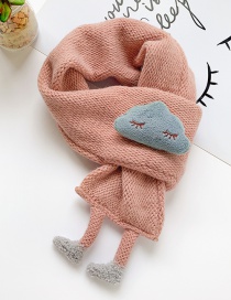 Fashion Little Feet Bib [korean Pink] Children's Cartoon Cloud Scarf Collar (about 6 Months-8 Years Old)
