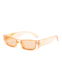 Fashion Champagne Box Light Tea Slices Small Frame Cat Eye Sunglasses