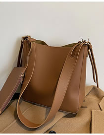 Fashion Light Brown Large-capacity Broadband Single-shoulder Mother-and-child Bag