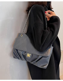 Fashion Grey Lingge Chain Crossbody Stray Bag
