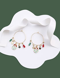 Fashion 5# Christmas Geometric Sock Christmas Tree Bell Ear Ring