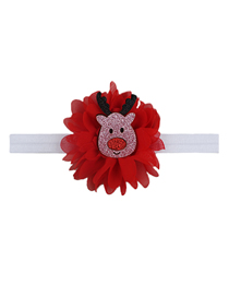 Fashion D Christmas Children Chiffon Flower Cartoon Sticker Headband