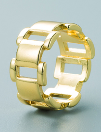 Fashion Watch Chain Gold-plated Copper And Zirconium Strap Ring