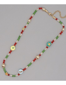 Fashion Color Christmas Crystal Beads Bead Soft Pottery Necklace