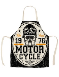 Fashion 26# Motorcycle Printed Letter Linen Apron