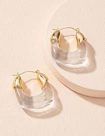 Fashion Transparent White Acrylic Geometric Earrings