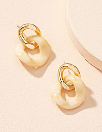 Fashion Milky Acrylic Geometric Stud Earrings