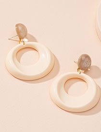 Fashion Milky Acrylic Geometric Ring Ear Studs