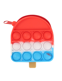 Fashion G041-06 Red White Blue Ice Cream Key Buckle Package Putting Children's Pressing Messenger Bag