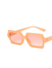 Fashion Jelly Powder Double Powder Resin Small Frame Square Sunglasses