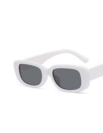 Fashion Solid White Gray Children's Small Frame Sunglasses