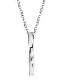 Fashion Steel + Pl004 3 * 60 + 5cm Titanium Steel Spiral Straight Necklace