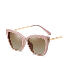 Fashion Powder/gradient Tea Big Frame Magnetic Anti-blue Light Sunglasses