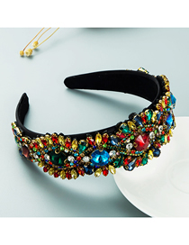 Fashion Color Glass Drill Broadside Headband