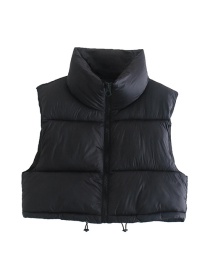 Fashion Black Short Quilted Vest