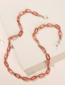 Fashion Bean Paste Pink Acrylic Geometric Chain Glasses Chain