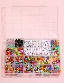 Fashion Color 24 Grid Colorful Letter Beads Material Box Set