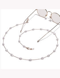 Fashion Gold Color Metal Pearl Glasses Chain