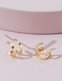 Fashion Gold Color Metal Geometric Earrings