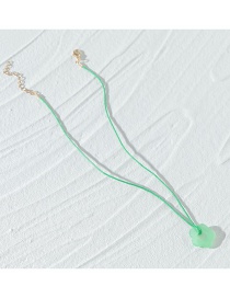 Fashion Green Acrylic Flower Necklace