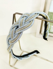 Fashion Silver Color Yellow Silver Color Fabric Color Matching Woven Headband