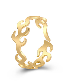Fashion Gold Color Alloy Flame Open Ring