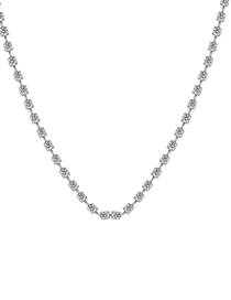 Fashion Silver Color Alloy Full Diamond Claw Chain Necklace