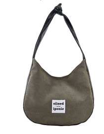 Fashion Green Large-capacity Patch Portable Canvas Bag