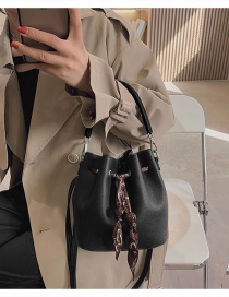 Fashion Black Pu Large-capacity Crossbody Bag