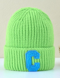 Fashion Fruit Green Letter Embroidery Woolen Knit Beanie