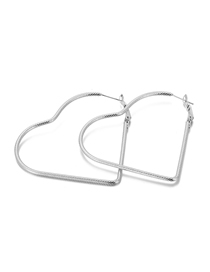 Fashion 6# Titanium Steel Threaded Love Ear Ring