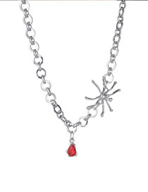 Fashion Spider Necklace Alloy Diamond Spider Necklace