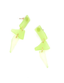 Fashion Green Acrylic Irregular Geometric Stud Earrings