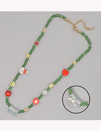 Fashion 4# Christmas Crystal Beads Beaded Necklace