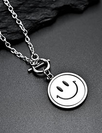 Fashion Pendant + Main Picture With Chain Titanium Steel Smiley Face Ot Buckle Necklace