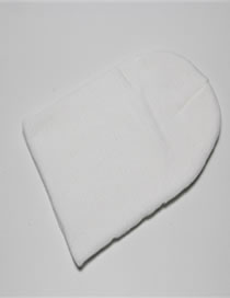 Fashion White Pure Color Straight Light Board Cap