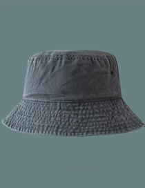 Fashion Light Gray Washed Denim Short Brim Fisherman Hat