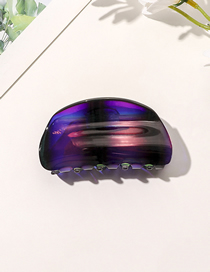 Fashion Gradient Purple-semicircle Acetate Hairpin Gradient Color Geometric Grabbing Clip