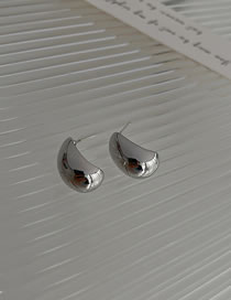 Fashion Silver Geometric Peas Earrings