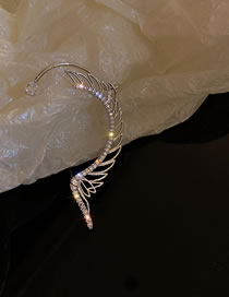 Fashion Silver (single Left Ear) Alloy Inlaid Zirconium Wings One Ear Hook