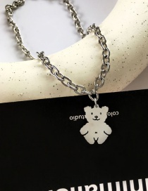 Fashion A Bear Necklace Metal Bear Chain Necklace
