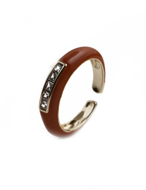 Fashion 8# Copper Plated Real Gold Geometric Open Ring