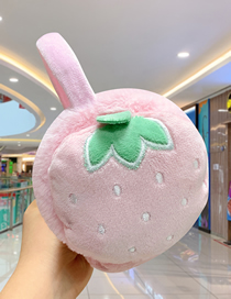 Fashion 18#pink Strawberry Children's Plush Bunny Fruit Earmuffs