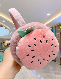Fashion Pink Kiwi Children's Plush Bunny Panda Fruit Earmuffs