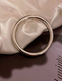 Fashion Silver Metal Plain Ring Bracelet