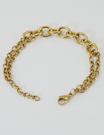 Fashion Gold Stainless Steel O-chain Bracelet