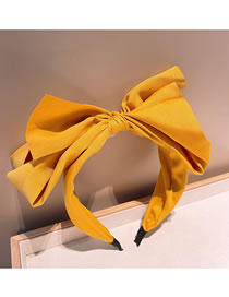 Fashion Bright Yellow Three-dimensional Multi-layer Bud Bow Hair Band